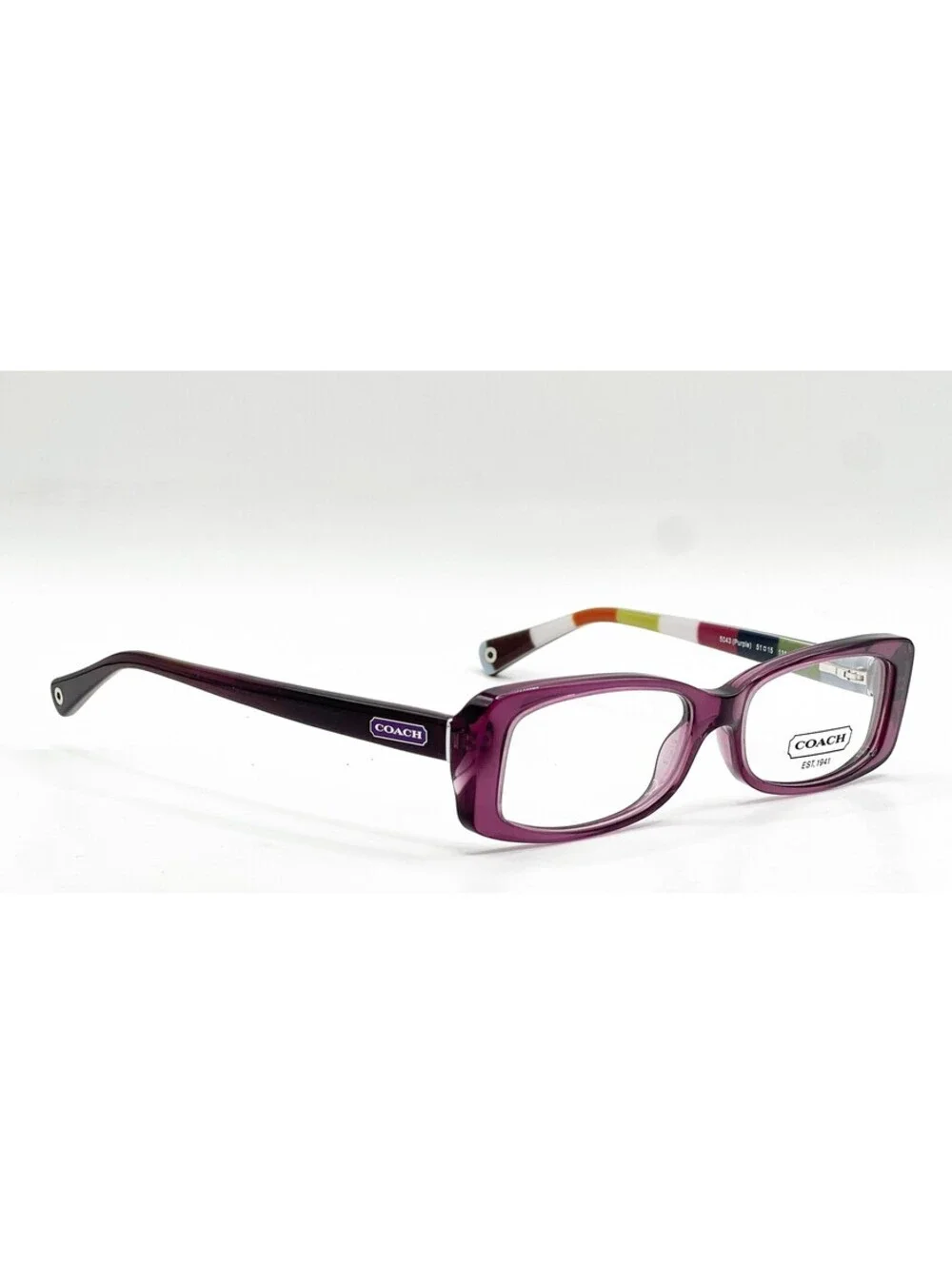 Coach HC 6011 5043 Purple Rectangle Authentic Eyeglass Frames 51-15-135